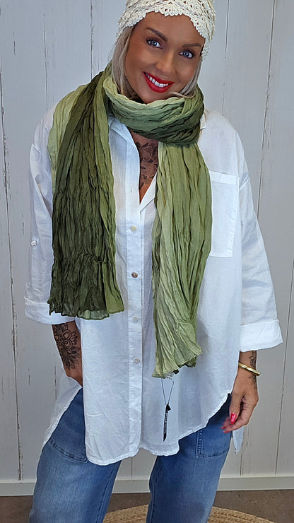 Crinkle skjerf grønn
