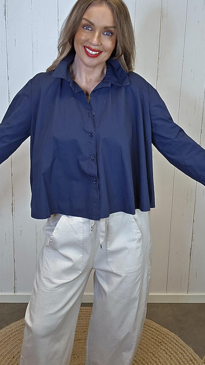 Ella skjorte Skjorte Navy