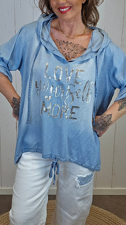 Vilma Denim Look hettegenser