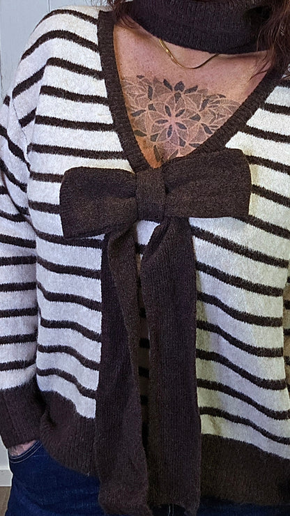 Emma To-i-én Genser Brunstripet