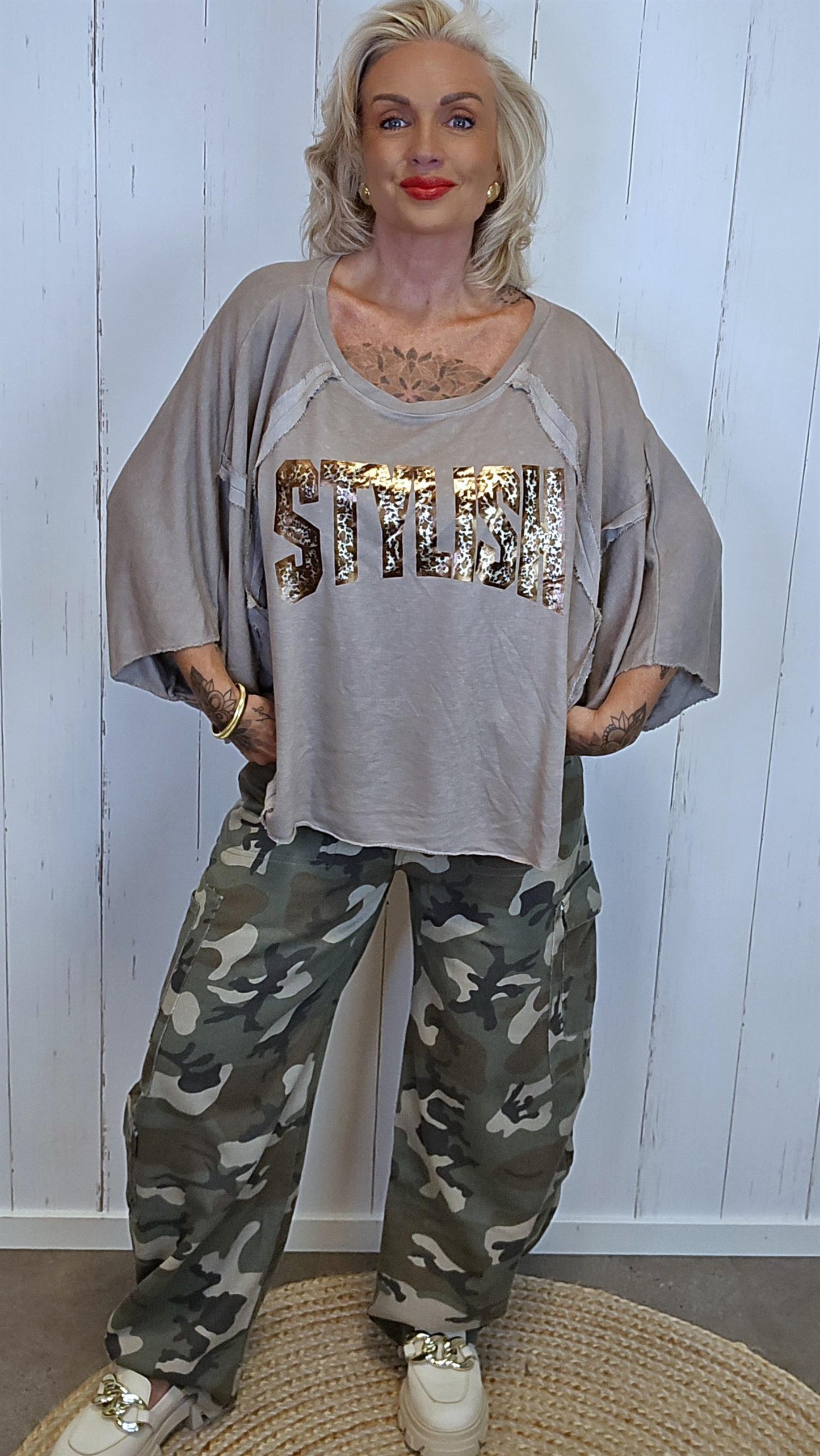 Elina topp taupe