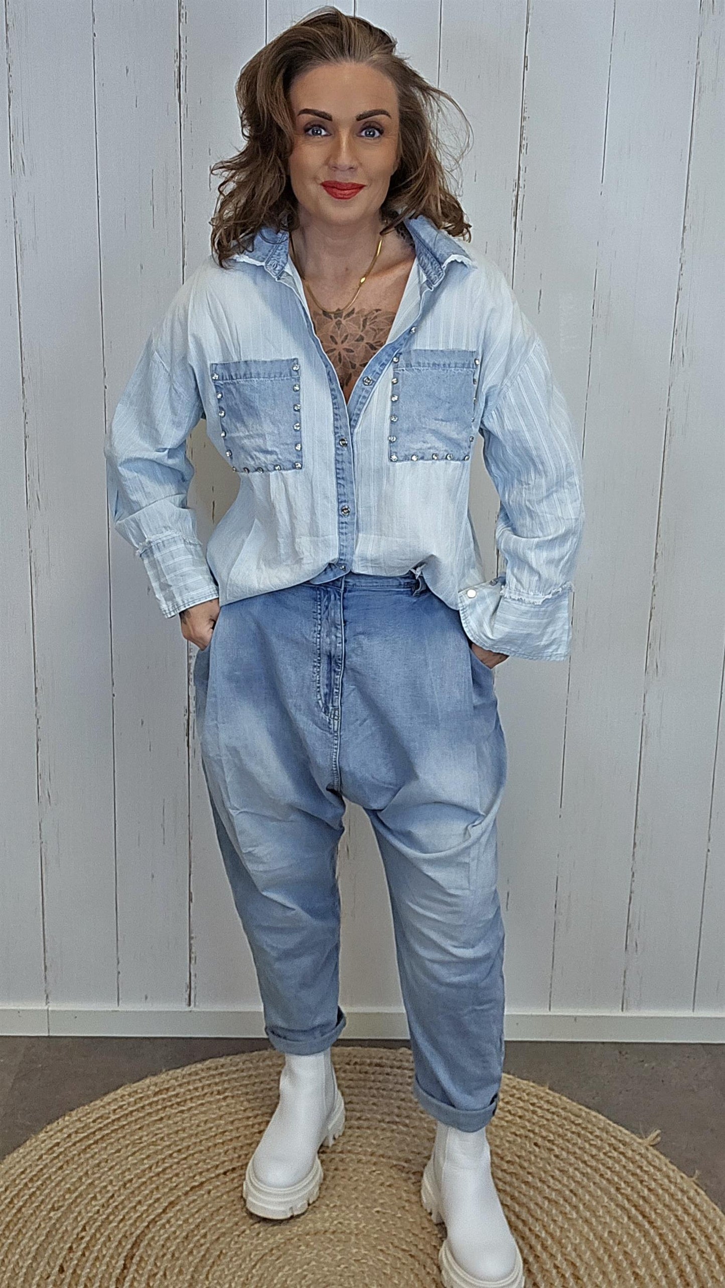 Iris skjorte med denim