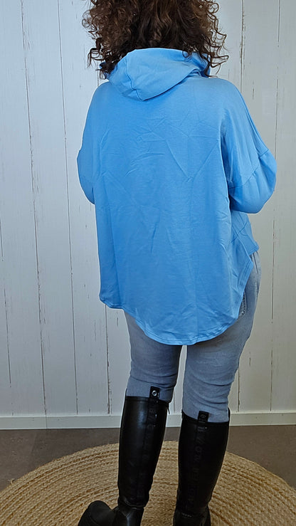 Snoopy hettegenser blå