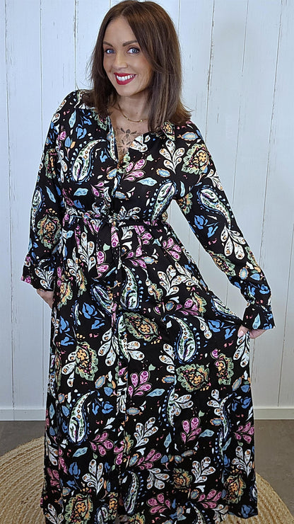 Helena viskosekjole svart