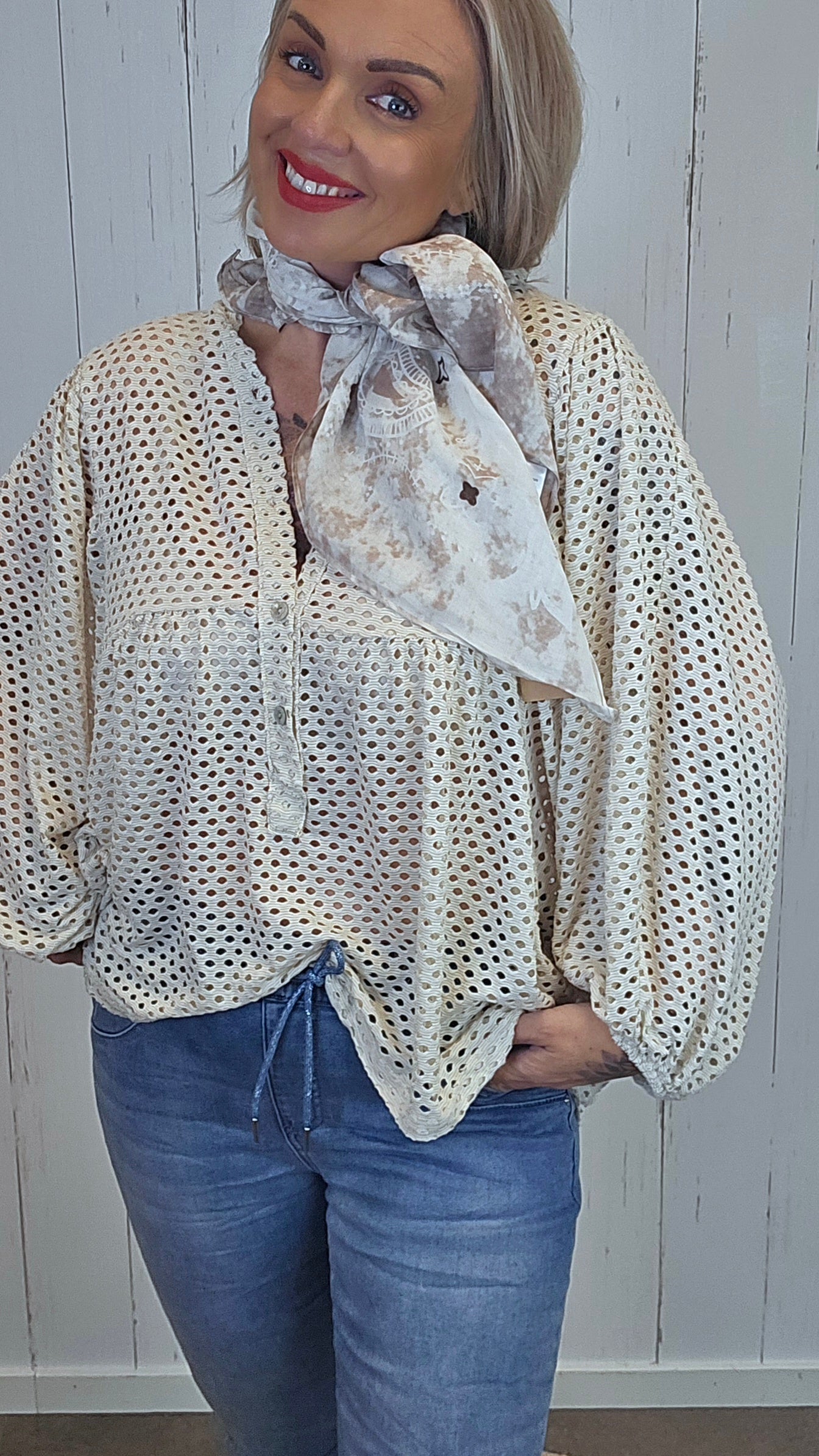Erika skjerf beige