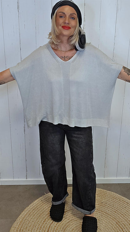 Ylva genser topp grå