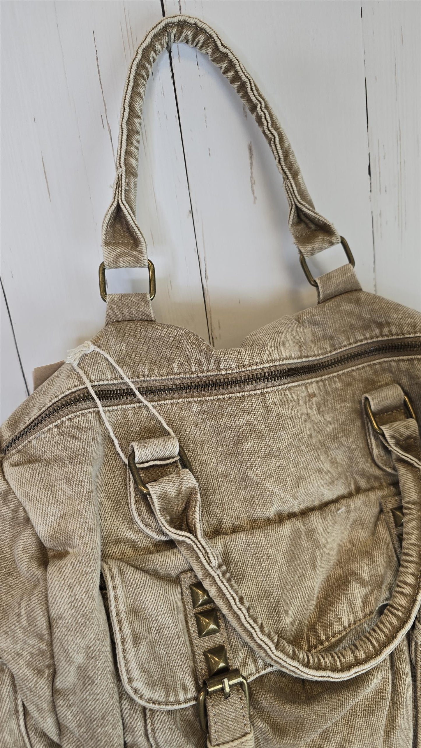 Molly denim veske beige