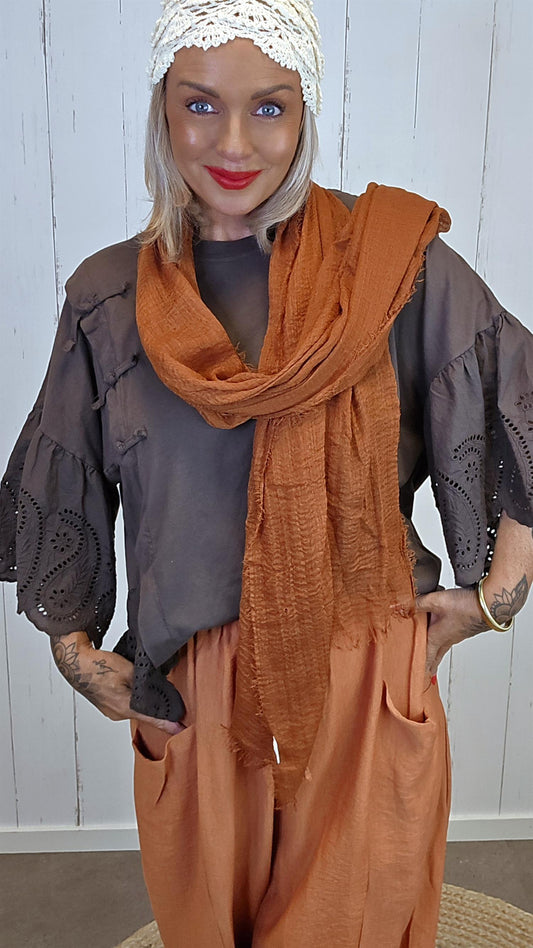 Izzy skjerf terracotta