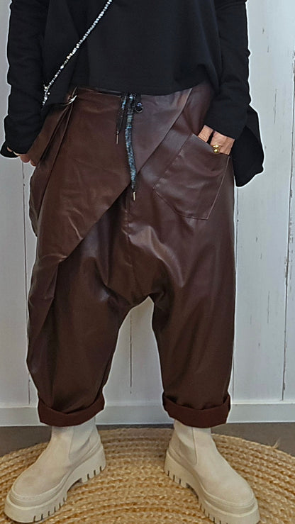 Katja harem bukse brun