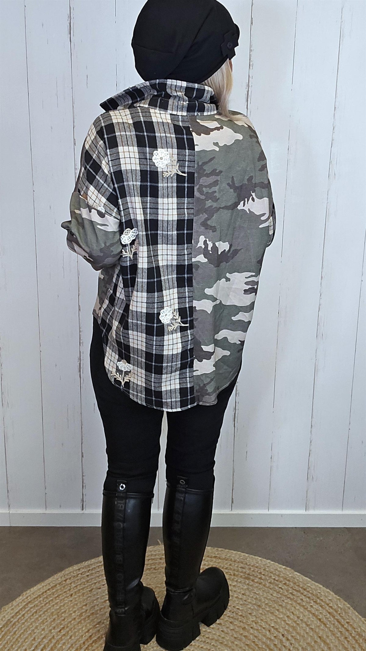 Pia todelt skjorte camo ruter