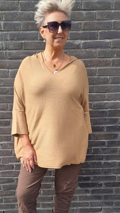 Alma hettegenser camel