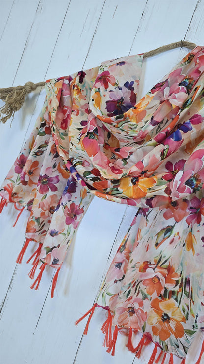 Nora skjerf med frynser