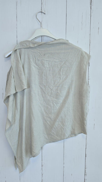 Alva asymmetrisk linbluse
