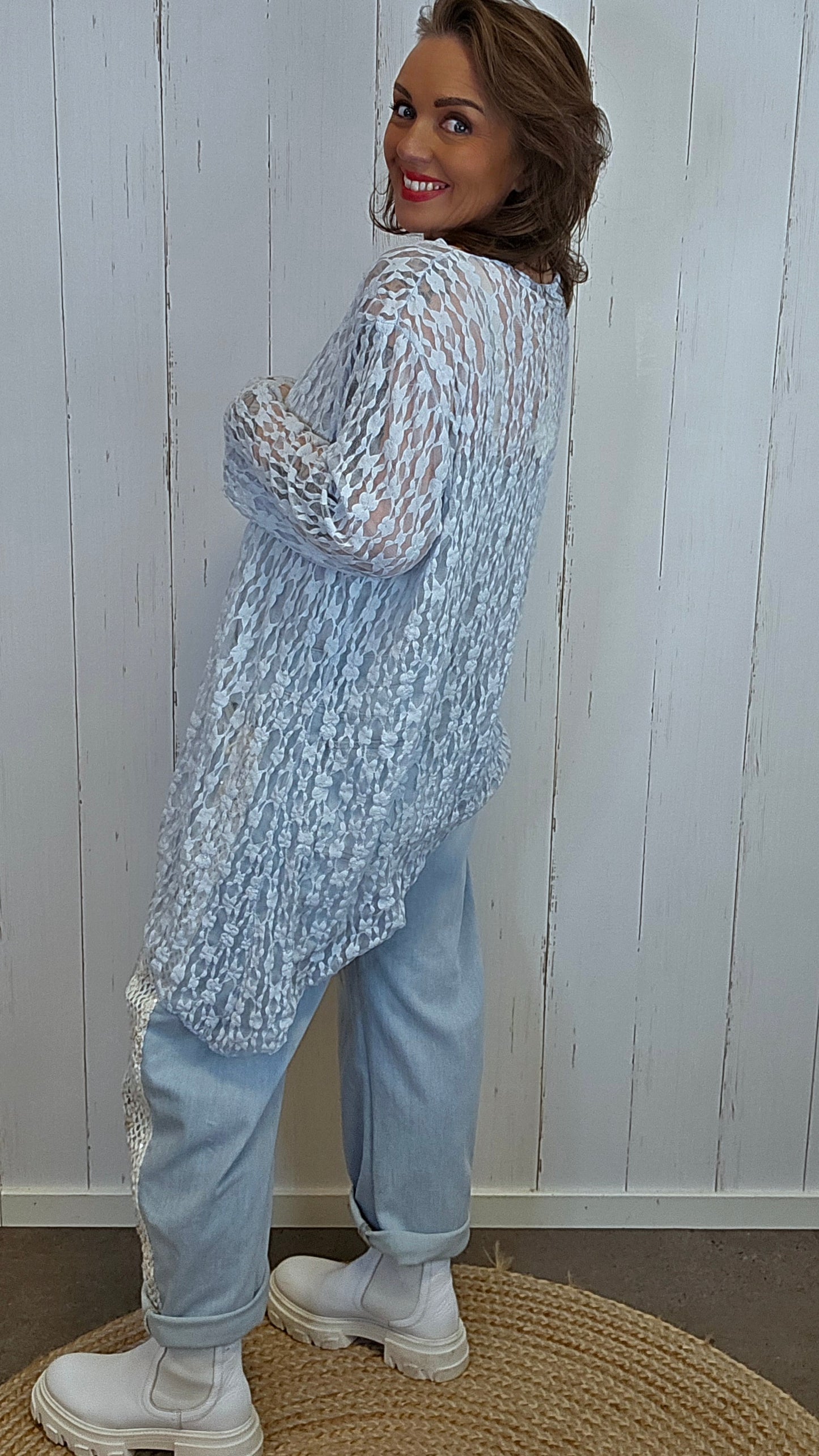 Olivia blondetopp lys blå