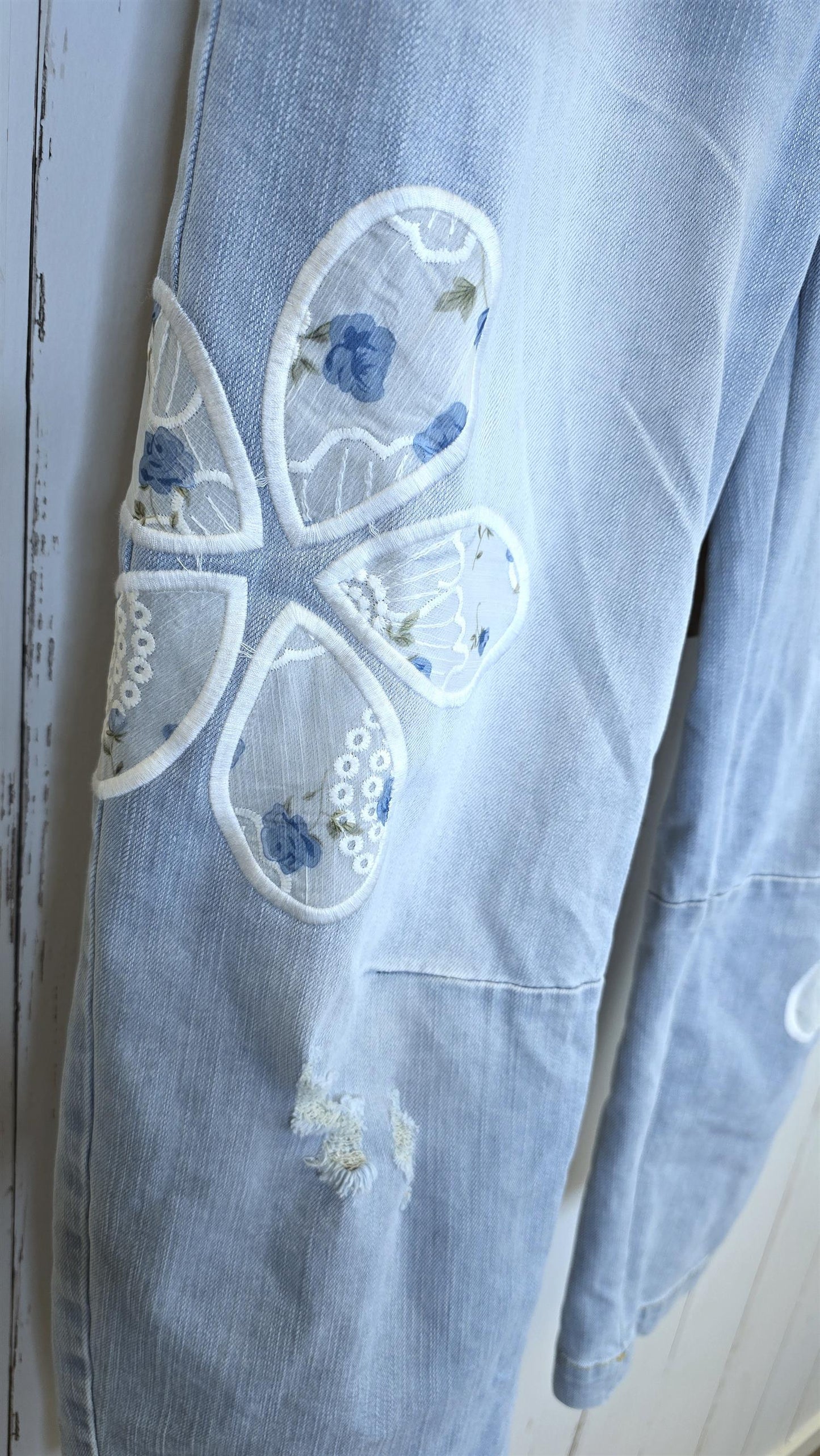 Cindy jeans med blomst