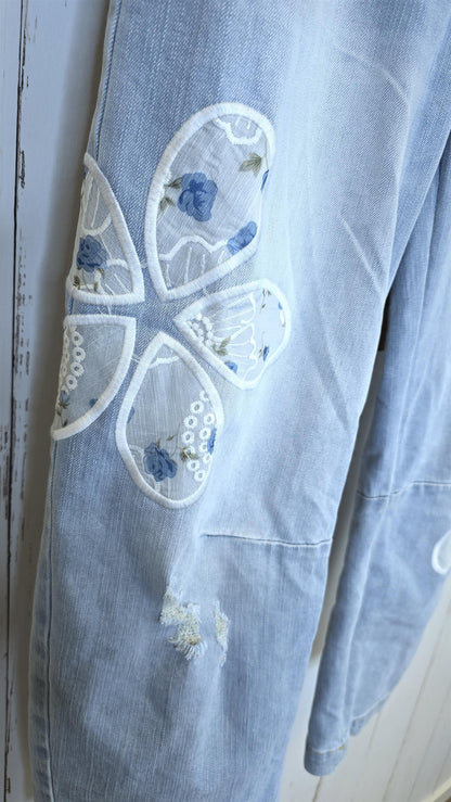 Cindy jeans med blomst