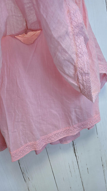 Sett Ponchotopp bukse rosa