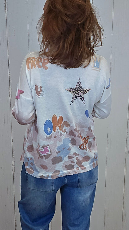 Henriette genser med skjerf