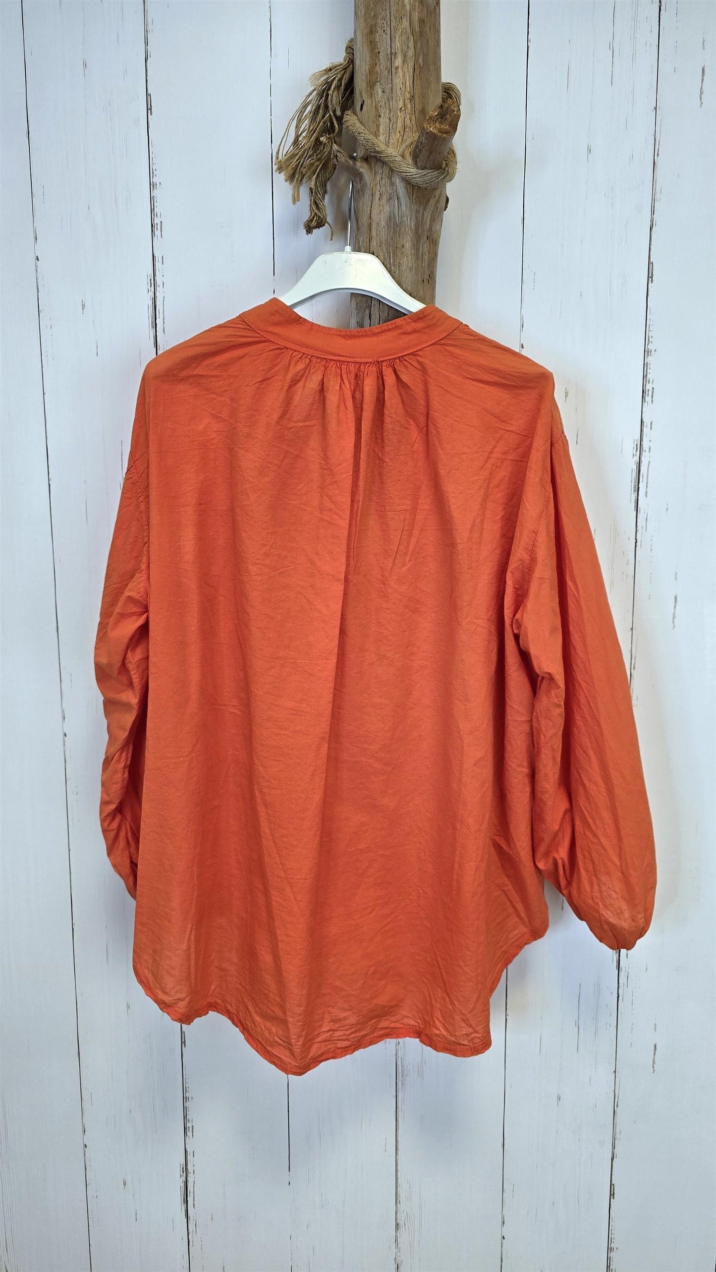 Elin brodert bluse orange