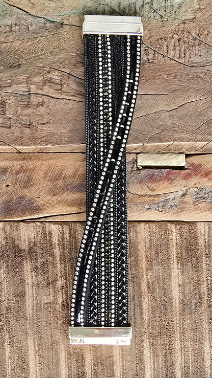 Lucie wrap armbånd svart
