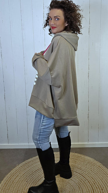 Ylva hettegenser camel