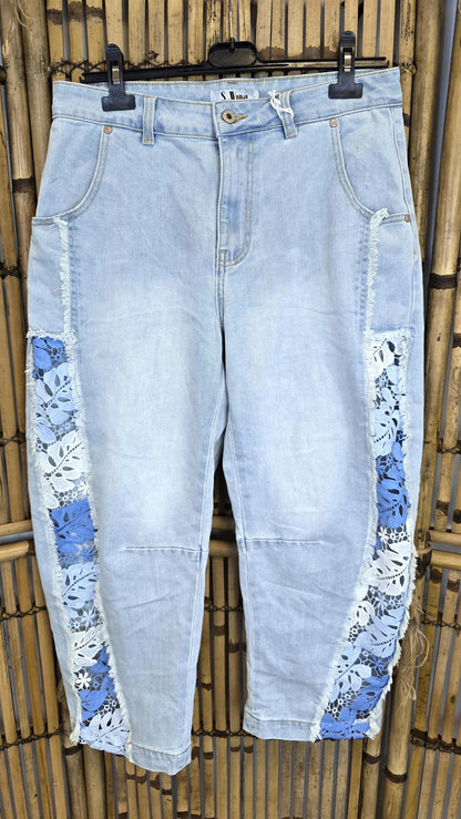 Trixy jeans med blonder