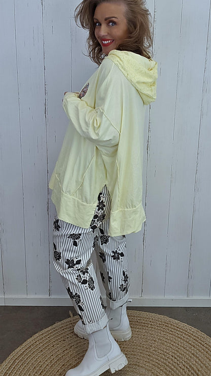 Nora skull hettegenser gul