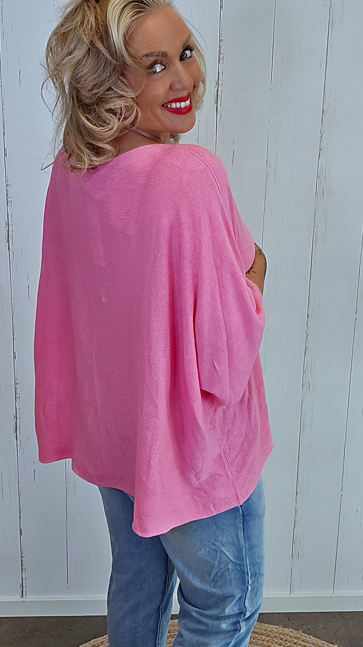 Leah genser topp rosa