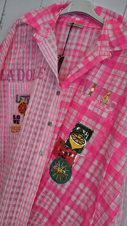 Hanna rutete skjorte rosa