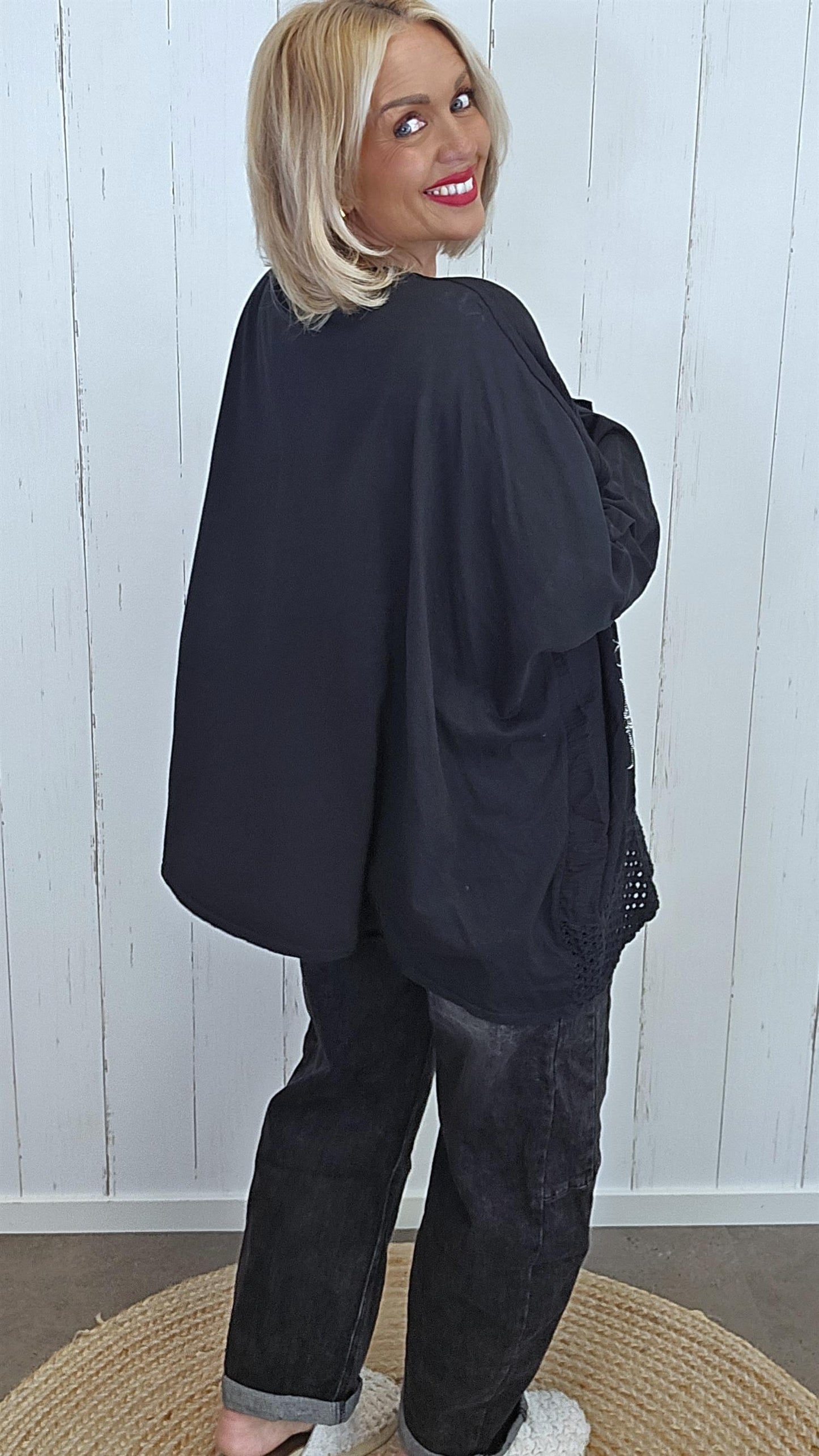 Giselle baggy topp svart