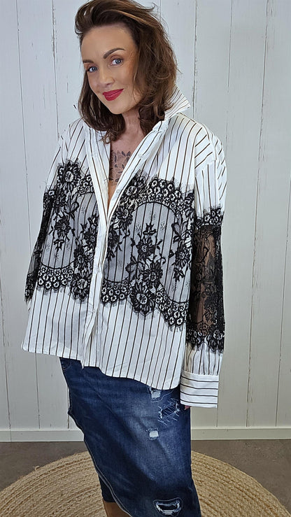 Celine Skjorte Med Blonder