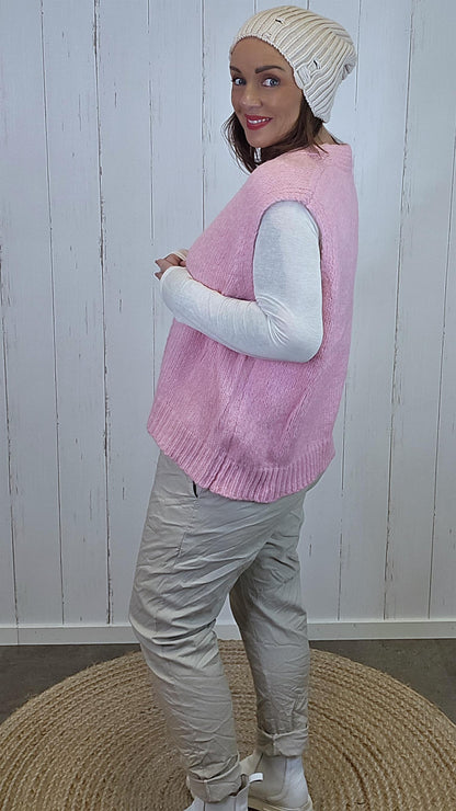 Ida Strikkevest Rosa