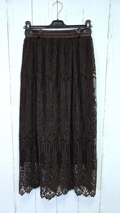 Ellen blondeskjørt mørk brun