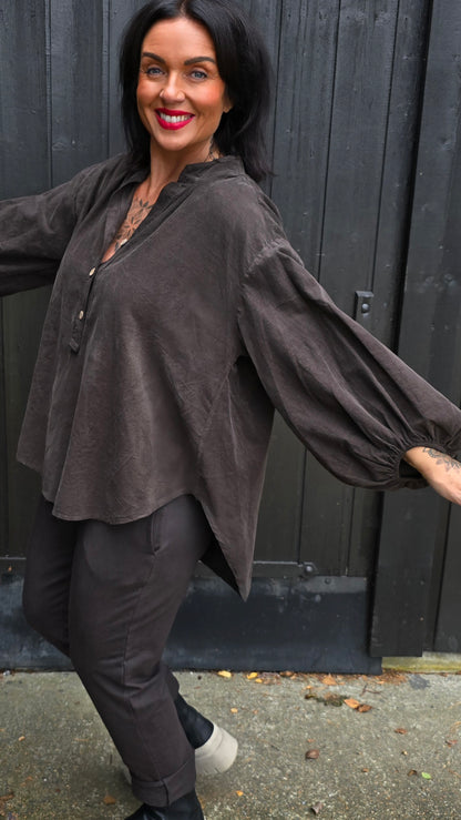 Merethe bluse brun
