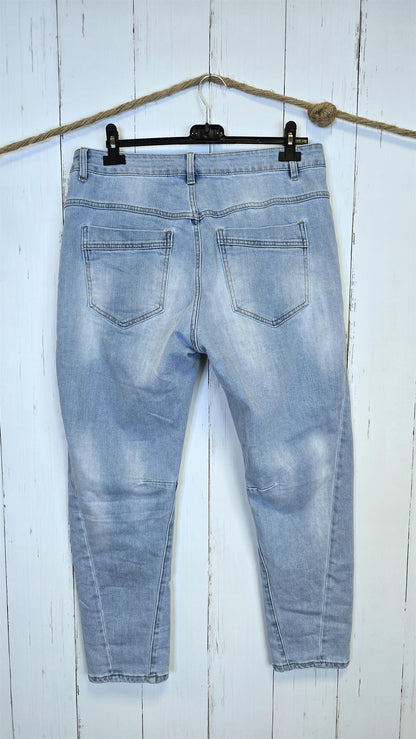 Trine denimbukse lyseblå