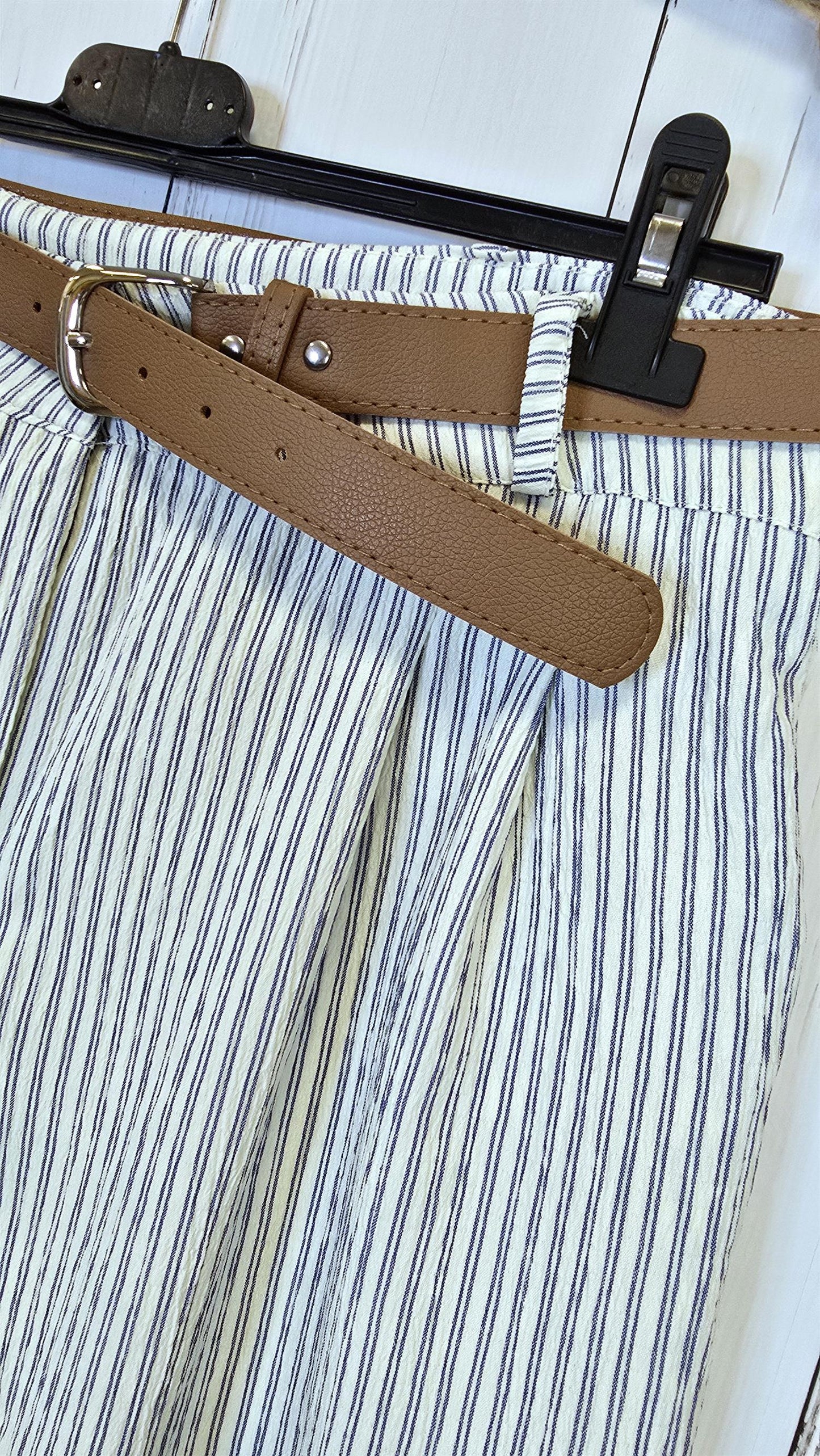 Siri stripete bukse blå/hvit