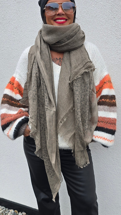 Tanja skjerf taupe