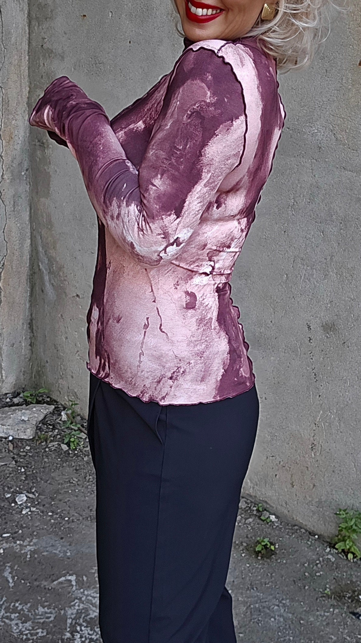 Janette allover print top