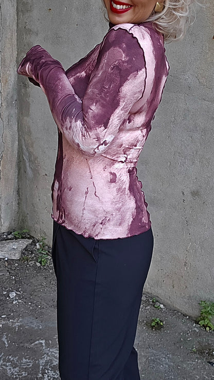Janette allover print top