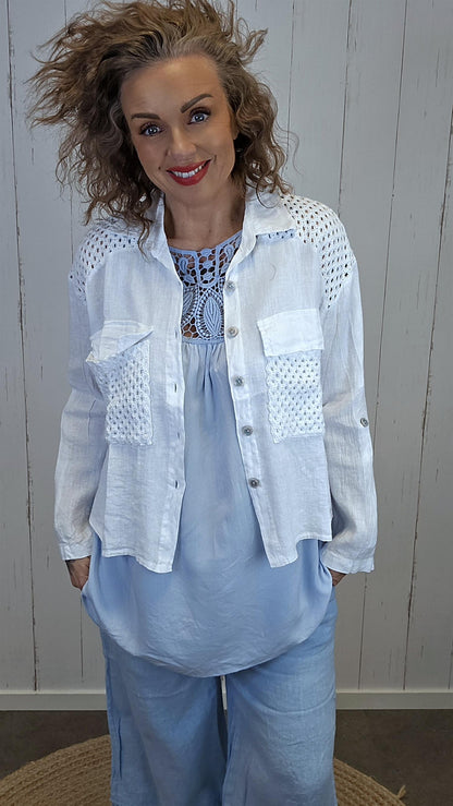 Maja linskjorte hvit