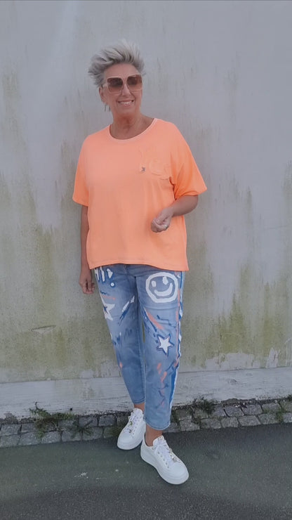 Yes/no t-skjorte orange