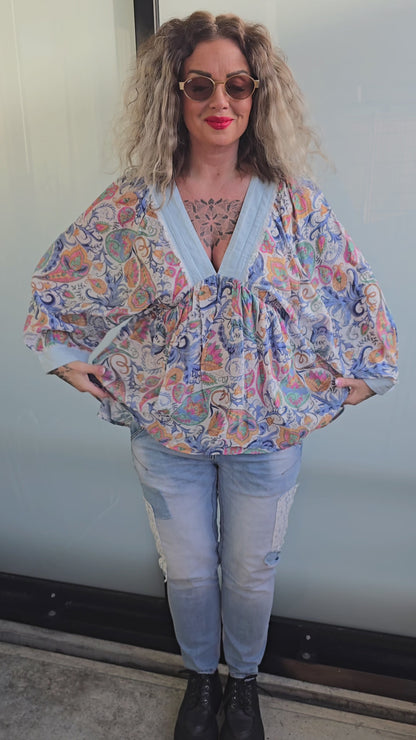 Hanne bluse med denim