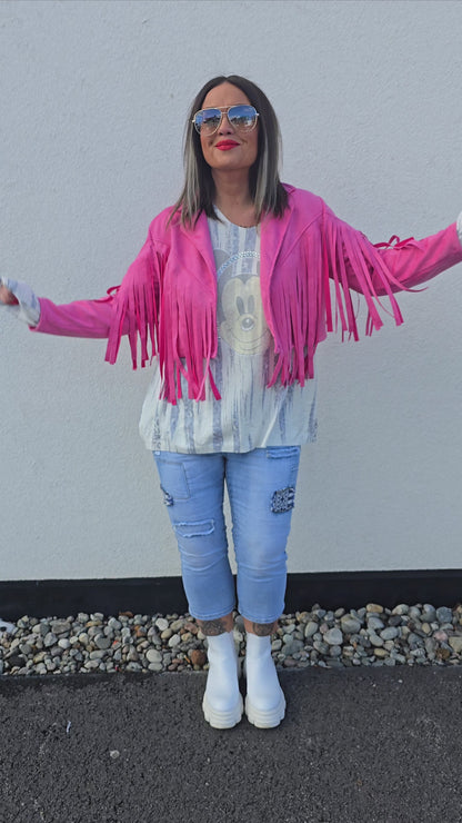 Boho jakke rosa
