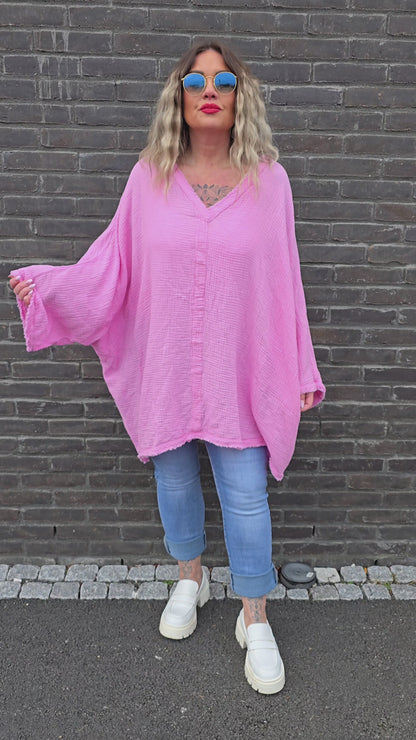 Baggy bluse rosa