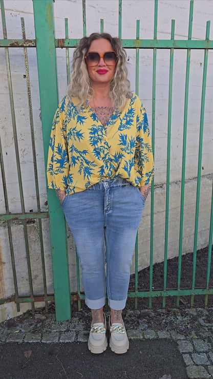 Celina skjortebluse gul