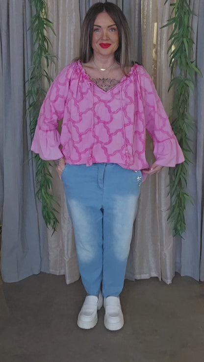 Bonnie bluse rosa