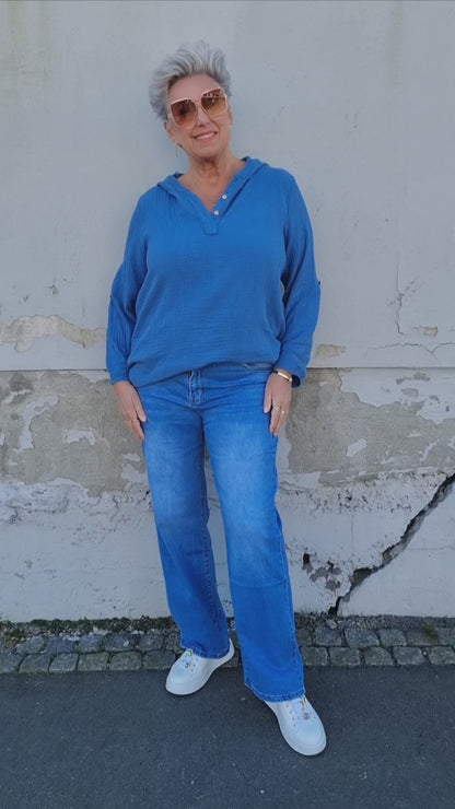 Jessica hette bluse blå