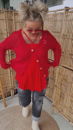 Holia Knitted Jacket Red