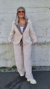 Silje Blazer And Pant Leo Set Beige