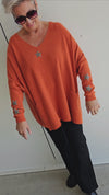 Stella Star Sweater With Pockets Rust